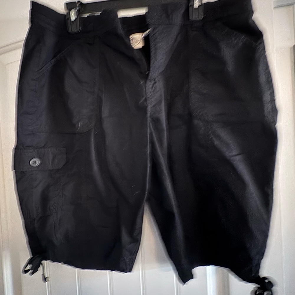 St. John's Bay Black Cotton-Blend Shorts